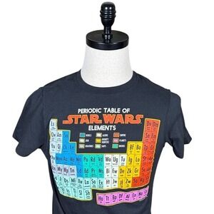 Fifth Sun Star Wars Periodic Table‎ of Elements Black Graphic T-Shirt Mens Small